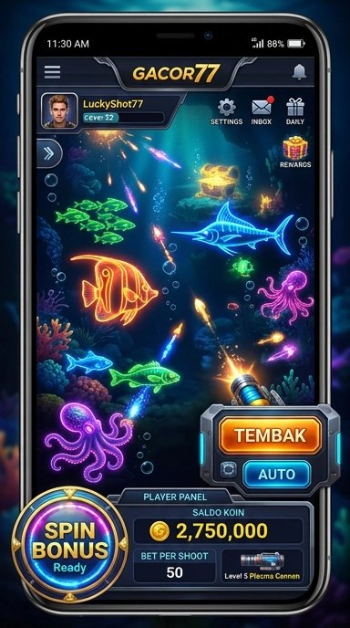 Pratinjau antarmuka gacor77 — aplikasi APK resmi Android v4.2.6