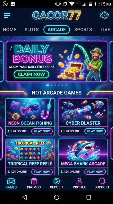 Galeri pratinjau visual gacor77 build APK resmi terbaru